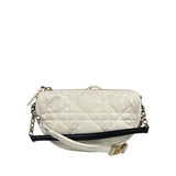 Christian Dior White Leather Micro Vibe Two-Way Bag