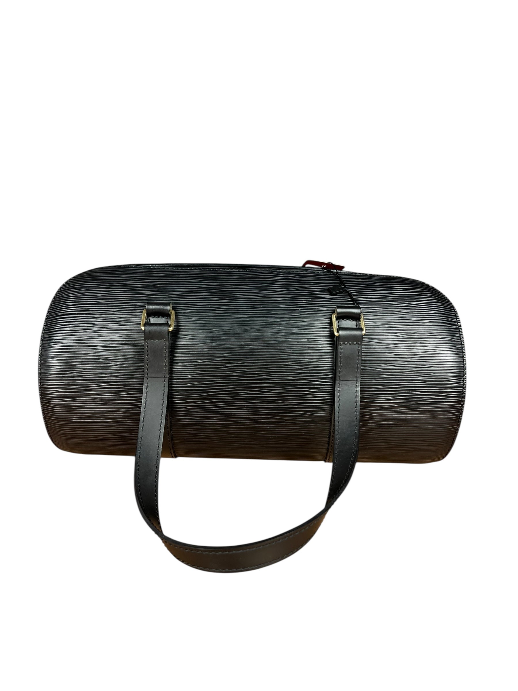 Louis Vuitton Noir Epi Soufflot Handbag