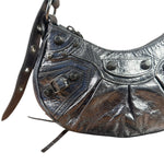 Balenciaga Silver Leather Le Cagole Shoulder Bag