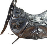 Balenciaga Silver Leather Le Cagole Shoulder Bag