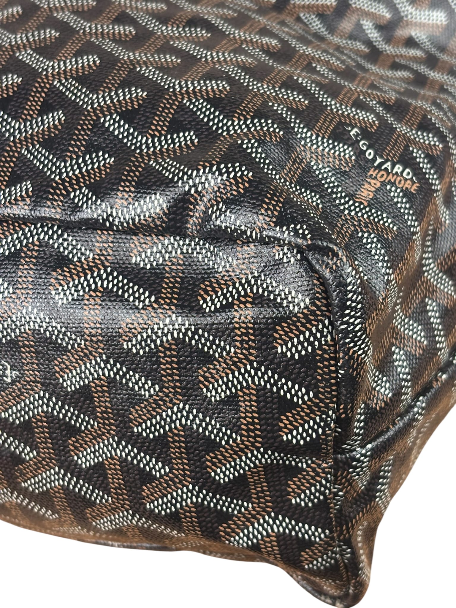 Goyard Brown/Black Leather Boheme Hobo Bag