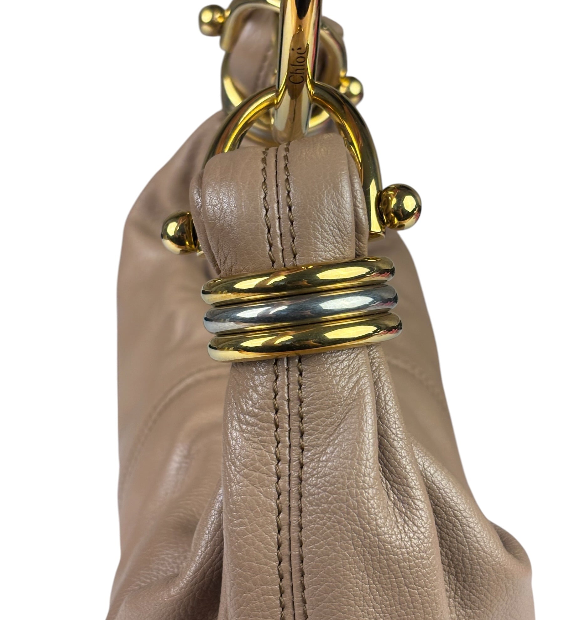 Chloe Woodrose Leather Small Bracelet Hobo Bag