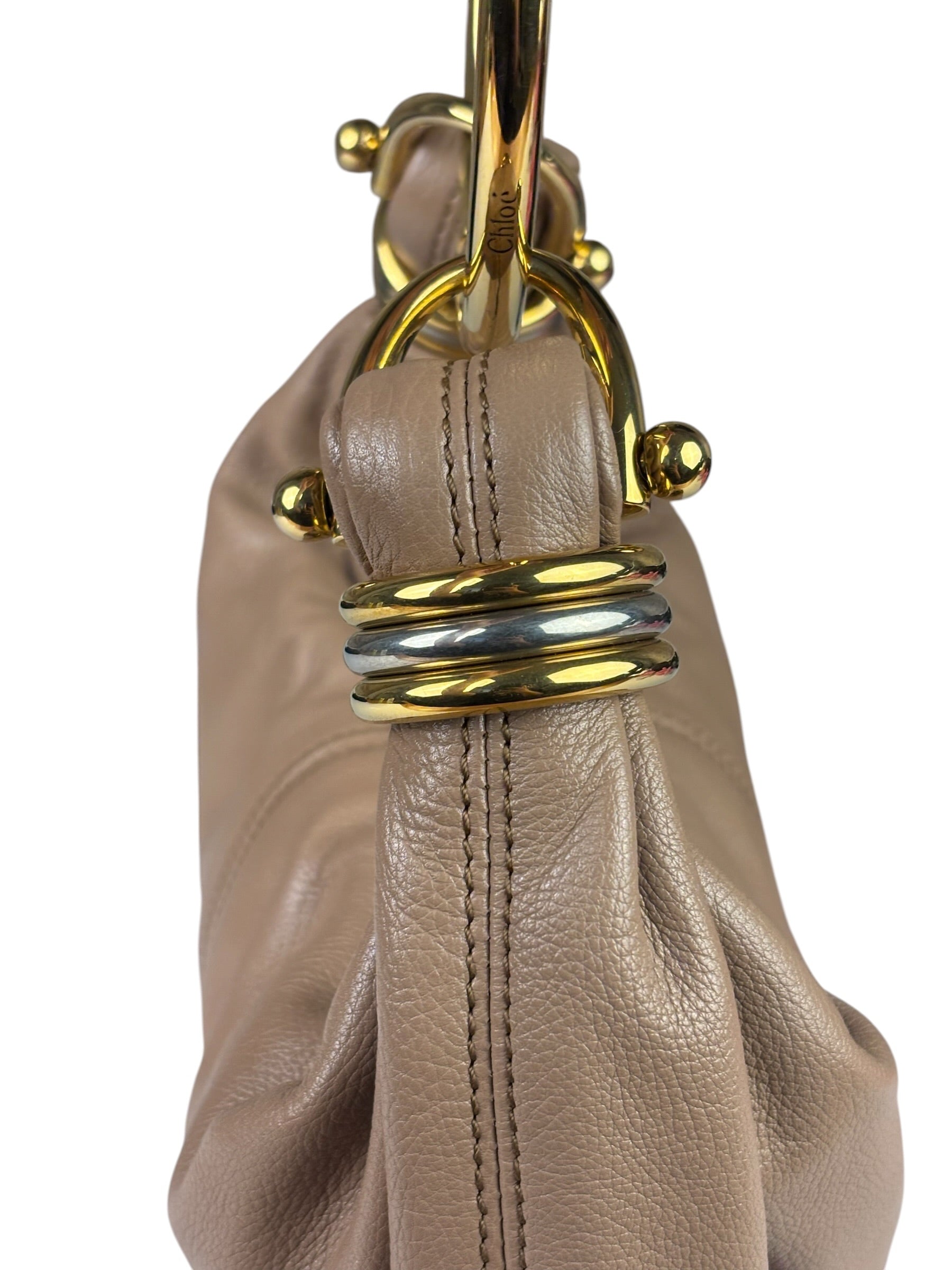 Chloe Woodrose Leather Small Bracelet Hobo Bag