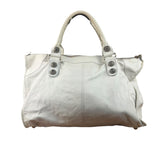 Balenciaga White Leather Giant 21 City Shoulder Bag