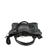 Balenciaga Dark Grey Covered Brogues City Bag