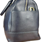 Tory Burch Saffiano Leather Navy Boston Bag