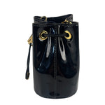 Prada Black Patent Leather Mini Chain Pouch