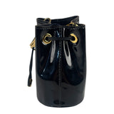 Prada Black Patent Leather Mini Chain Pouch