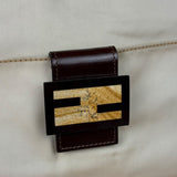Fendi Cream Baguette Shoulder Bag