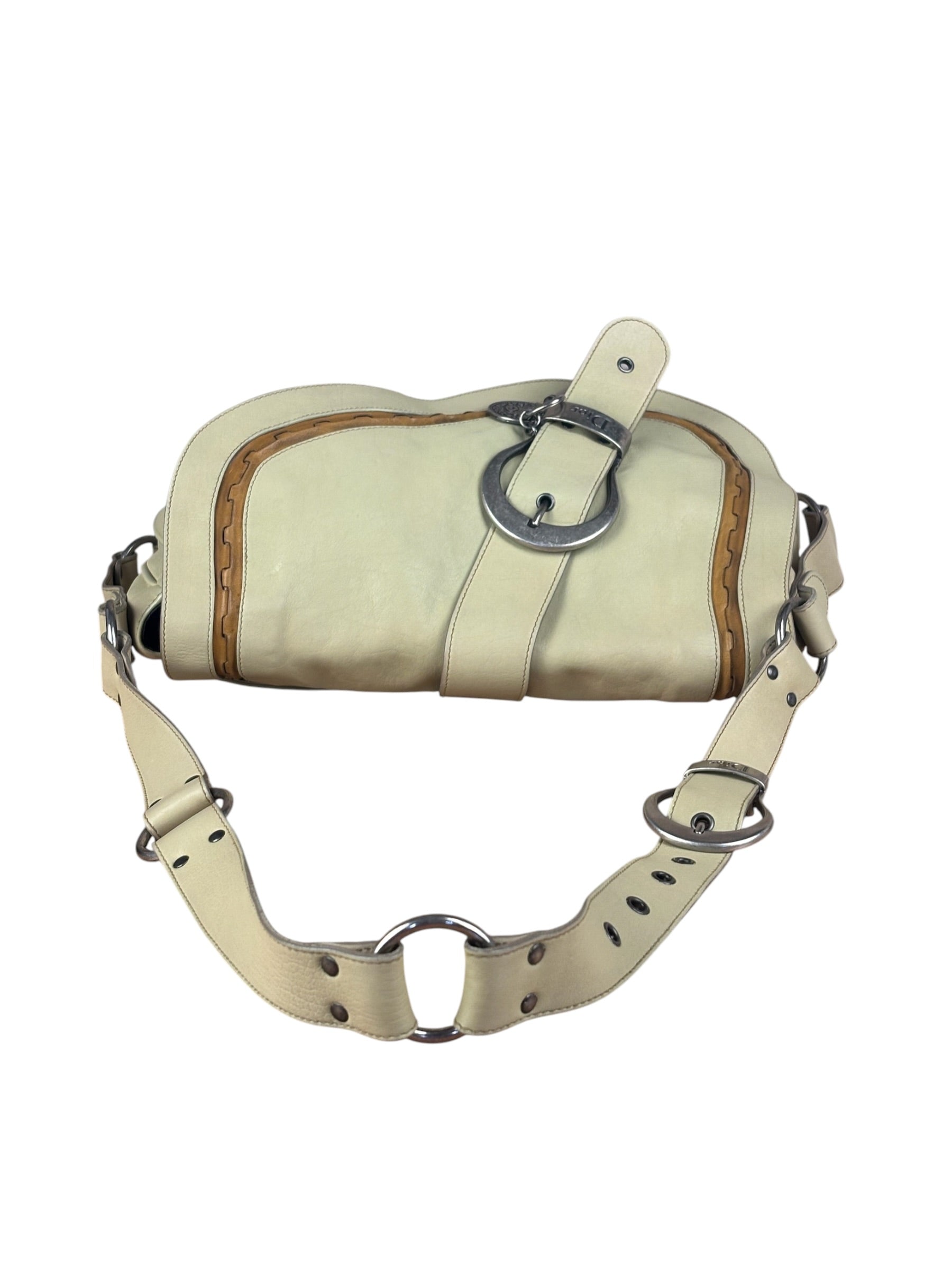 Christian Dior Vintage Beige Marrakech Medium Shoulder Bag
