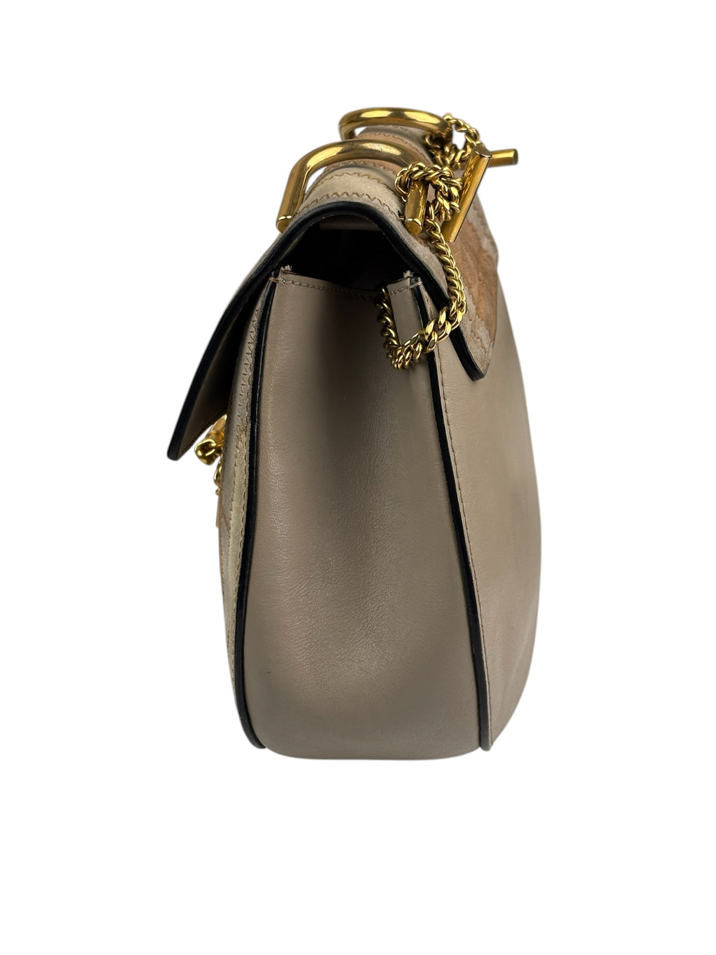 Chloe Patchwork Drew Suede Shoulder Bag