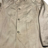 Prada Khaki Button Down Jacket Leather Lining