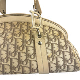 Christian Dior Vintage Monogram Flower Frame Satchel Hand Bag