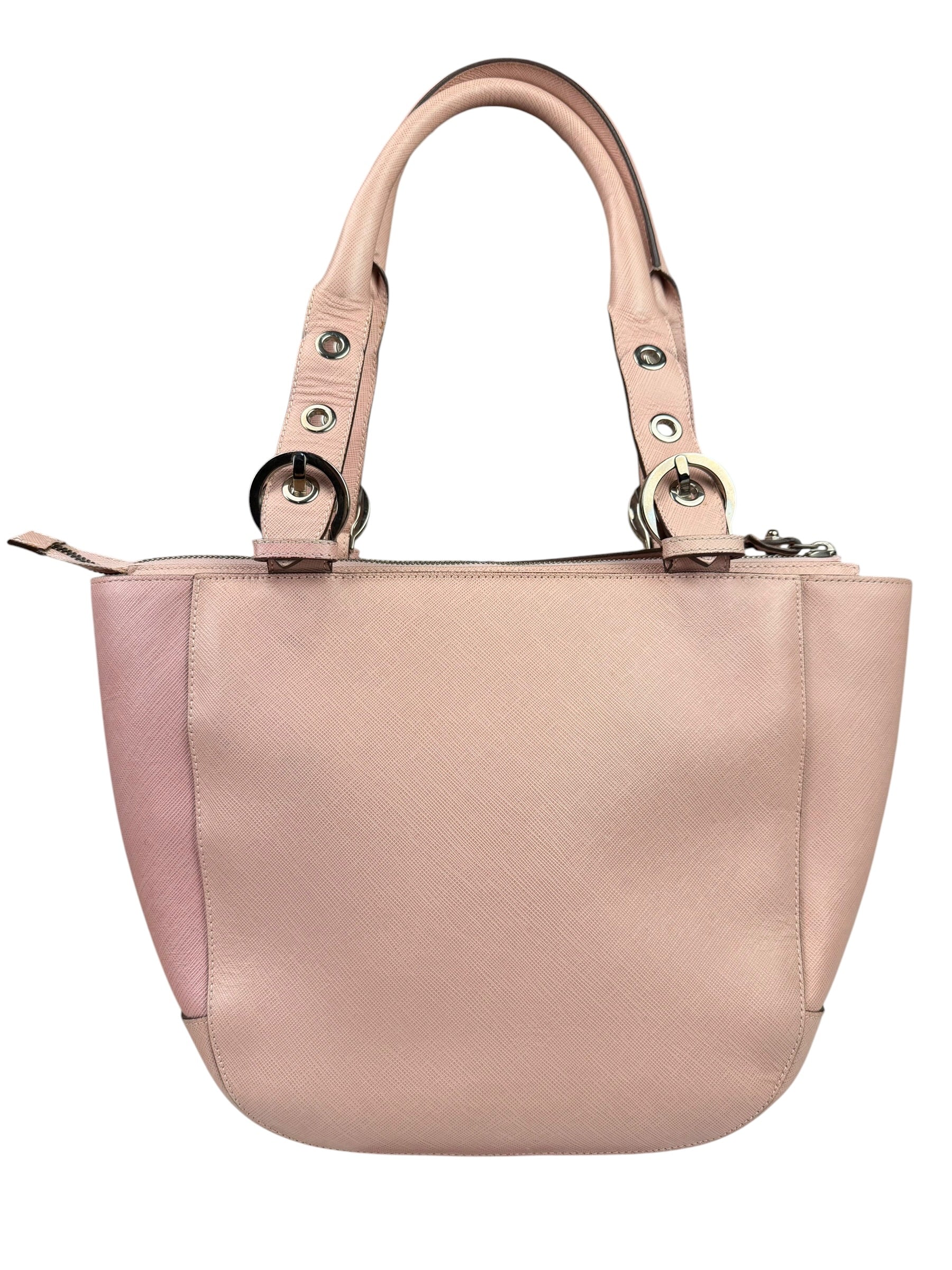 Salvatore Ferragamo Pink Saffiano Leather Shoulder Bag