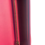 Versace Pink Leather Greca Goddess Flap Wallet-On-Chain