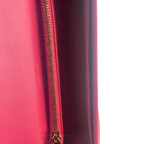 Versace Pink Leather Greca Goddess Flap Wallet-On-Chain