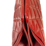 Chanel Red Caviar Quilted Frame Clutch 2012