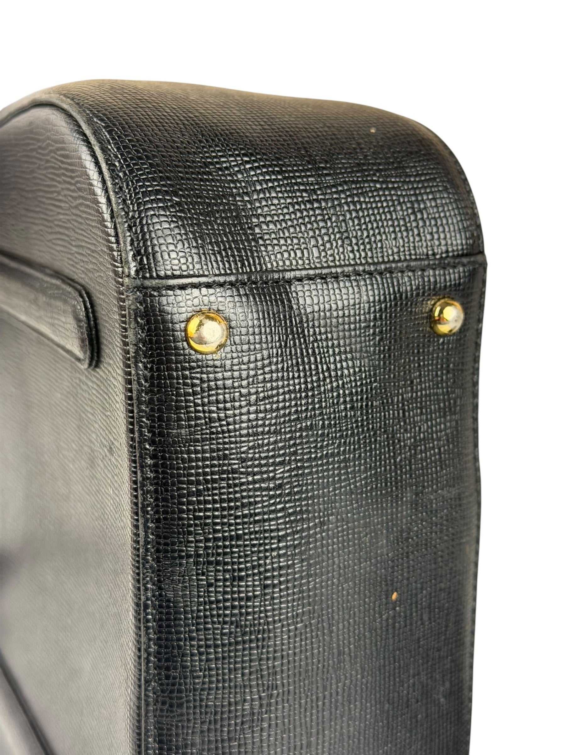 MCM Black Saffiano Leather Handbag