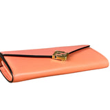 Fendi FF Diamonds Continental Peach Wallet on Chain