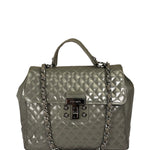 Chanel Grey Patent Leather Mademoiselle Kelly Flap Bag 2008