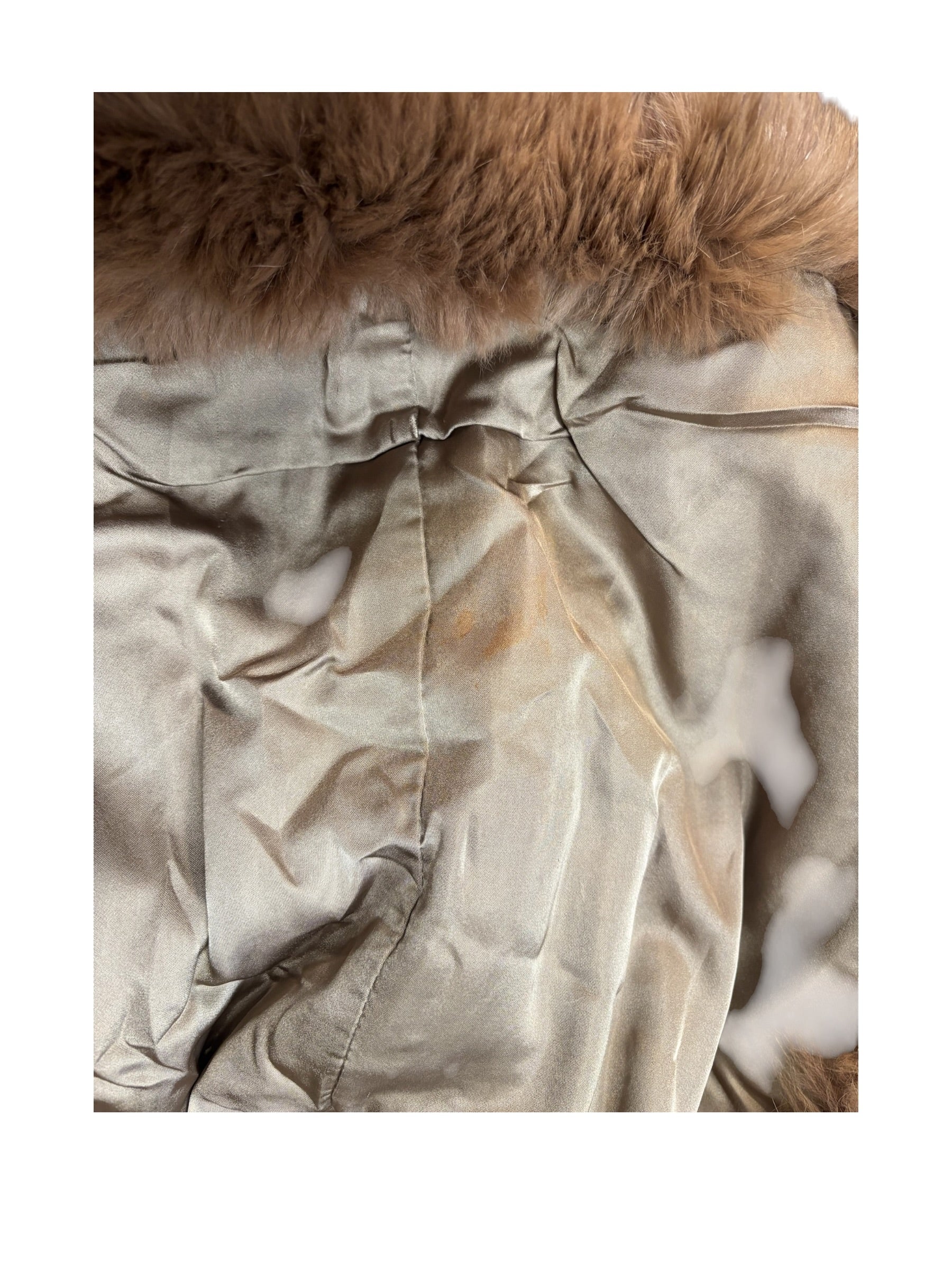 Saga Brown Mink Fur/Fox Fur Trim Coat