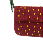 STAUD Strawberry Red Tommy Beaded Bag