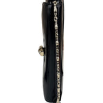 Gucci Black Leather Bamboo Night Small Clutch/Pochette