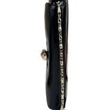 Gucci Black Leather Bamboo Night Small Clutch/Pochette