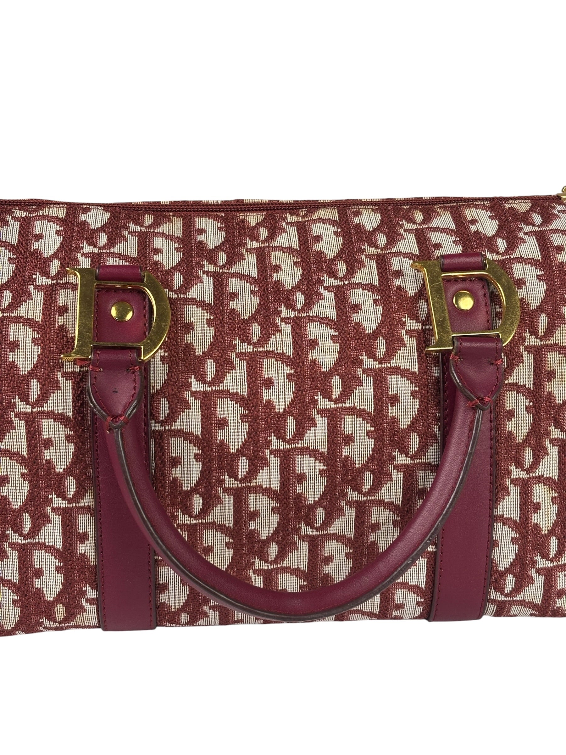 Christian Dior Red Trotter Boston Bag