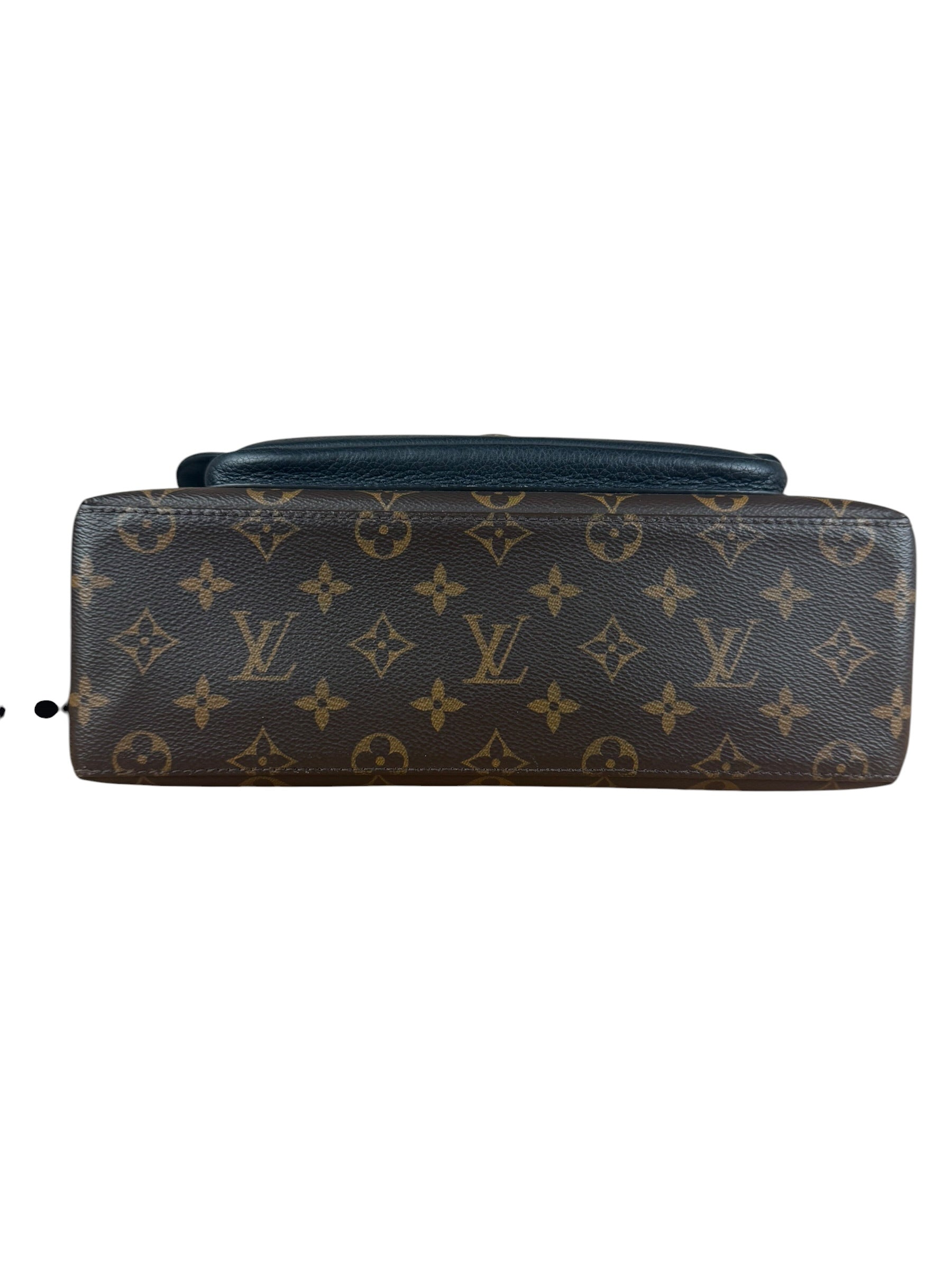 Louis Vuitton Black Leather/ Monogram Marignan 2Way Bag