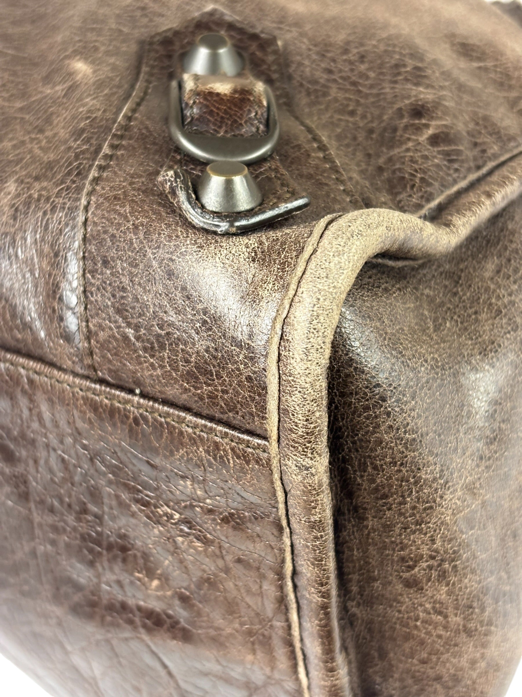 Balenciaga Brown Leather Medium Le City Two-Way Bag