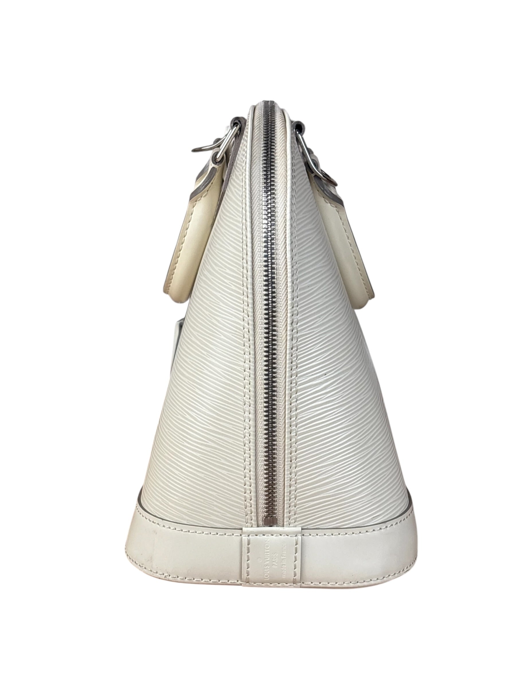 Louis Vuitton White Epi Leather Alma Hand Bag PM