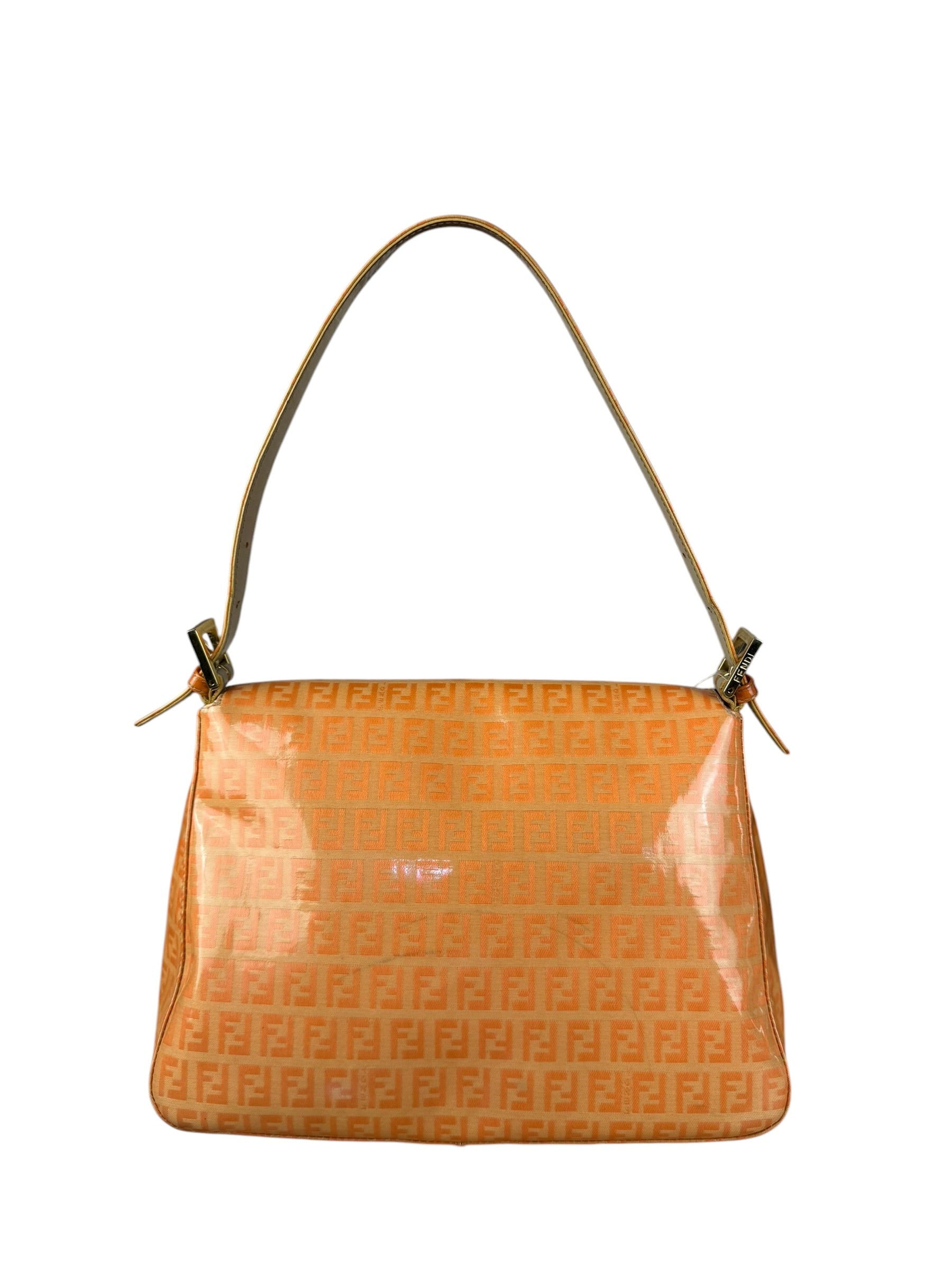 Fendi Zucchino Mamma Baguette Shoulder Bag