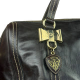 Gucci Vintage Dark Brown Leather Duchessa Boston Handbag