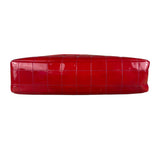 Chanel Red Patent Chocolate Bar Chain Flap Bag 2000