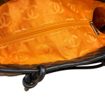 Chanel Brown Quilted Leather Cambon Ligne Shoulder Tote 2004