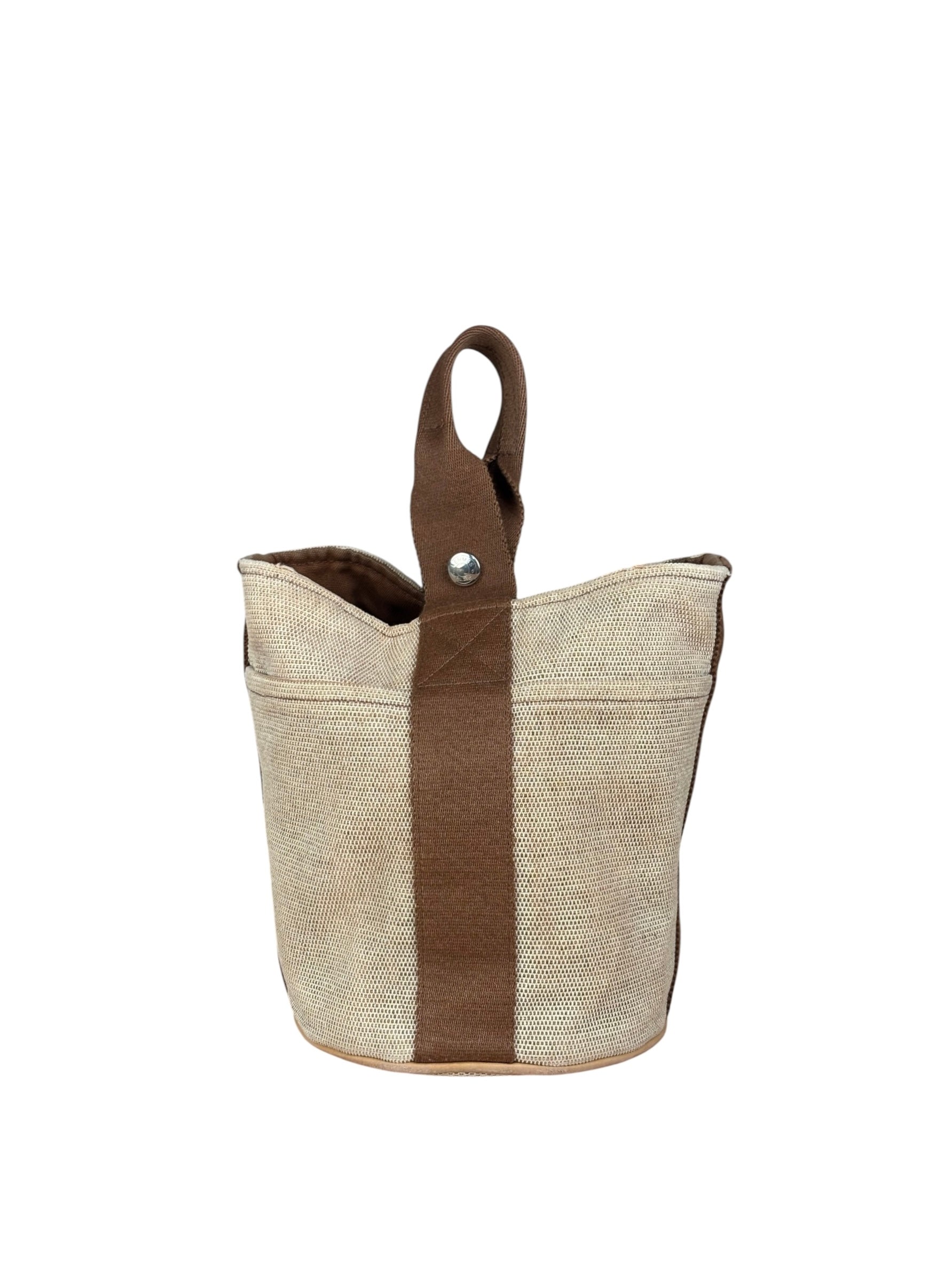 Hermes Vintage Brown Toile Saxo PM