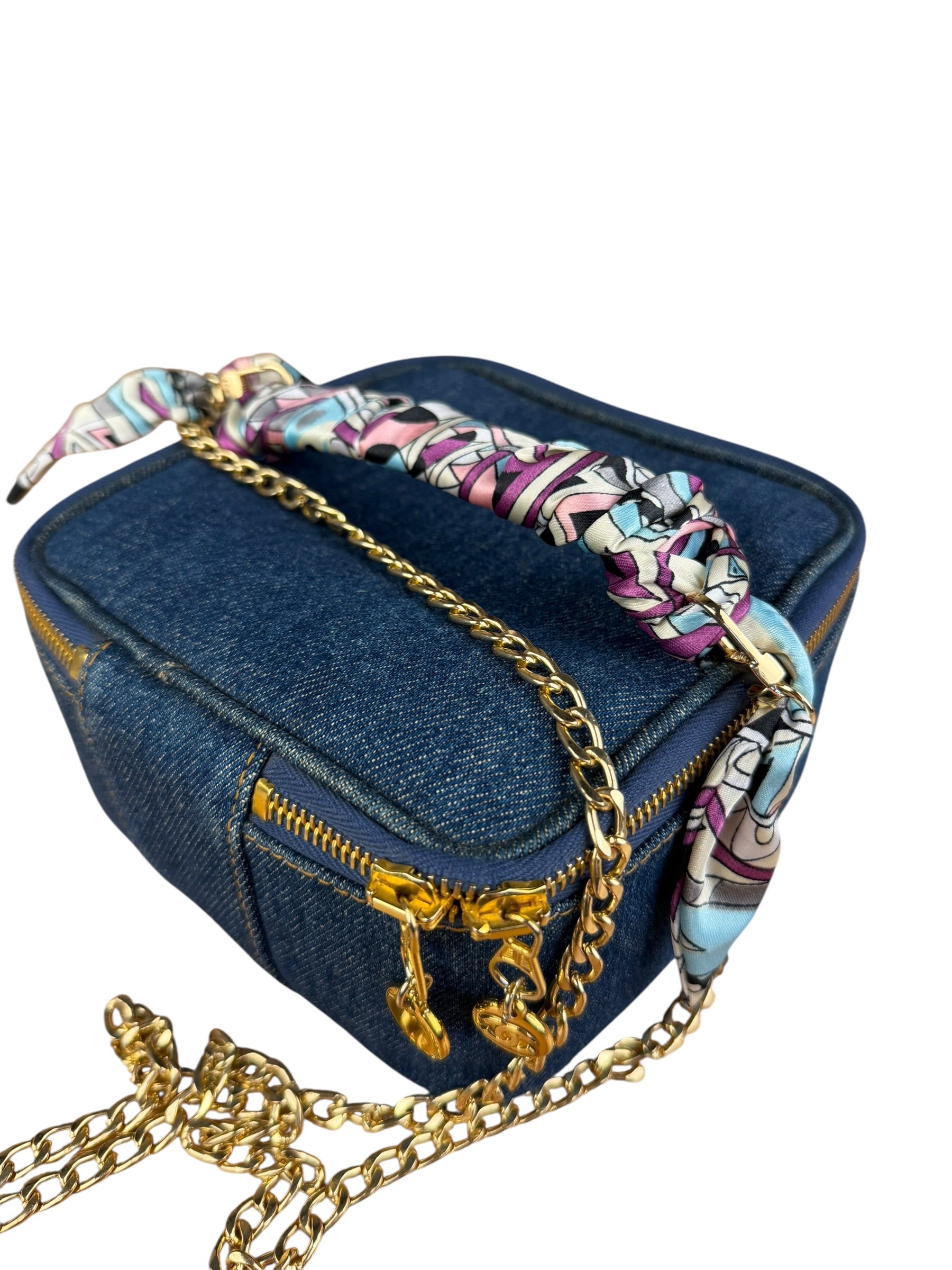 Chanel Denim Vanity Case Handbag 1997