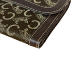Celine Vintage Canvas Snap Trifold Wallet