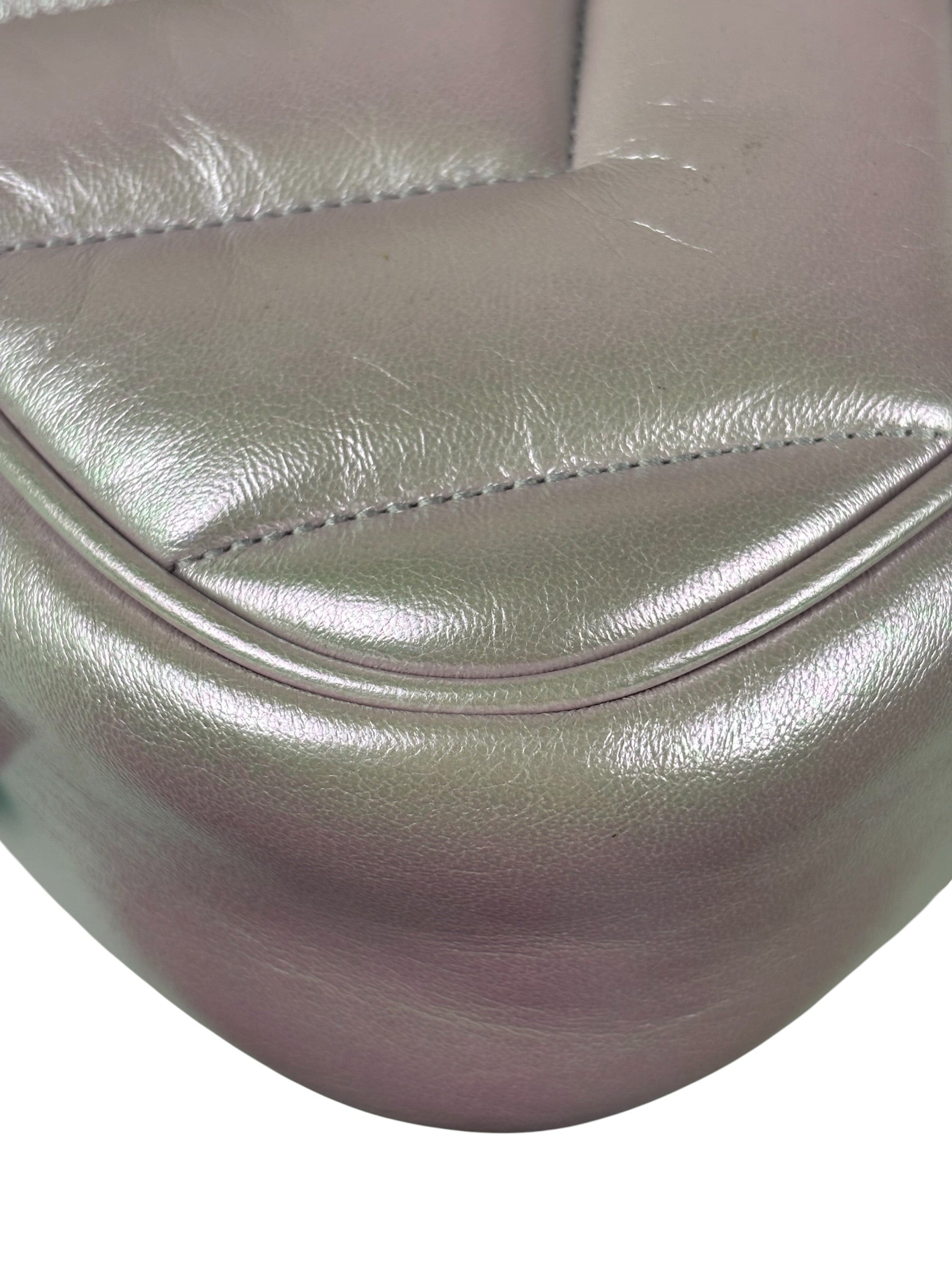 Gucci Iridescent Pink Nappa Chevron Small GG