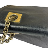 Fendi Black Leather Maxi Baguette