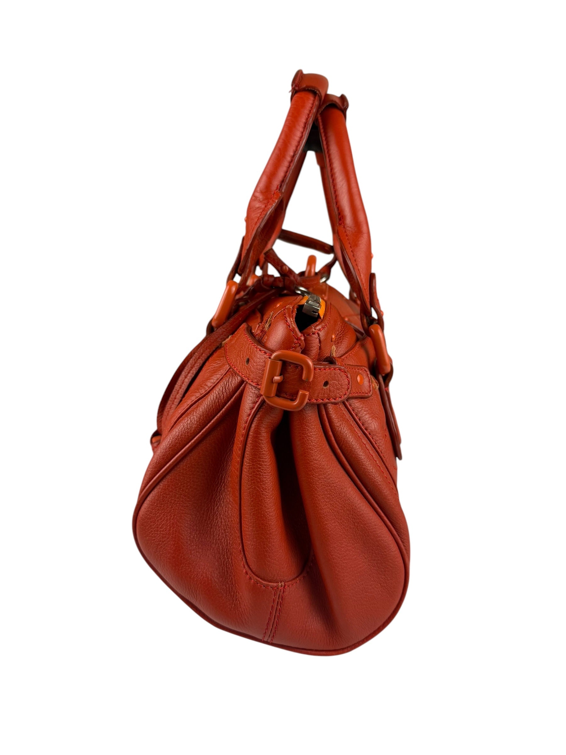 Chloé Vintage Red Leather Paddington Bag (Broken Lock