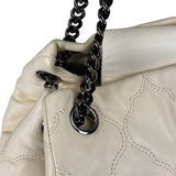 Chanel Beige Quilted Leather  Chain Shoulder Bag 2008
