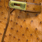Hermes Birkin 35 Ostrich Leather Handbag Gold Hardware