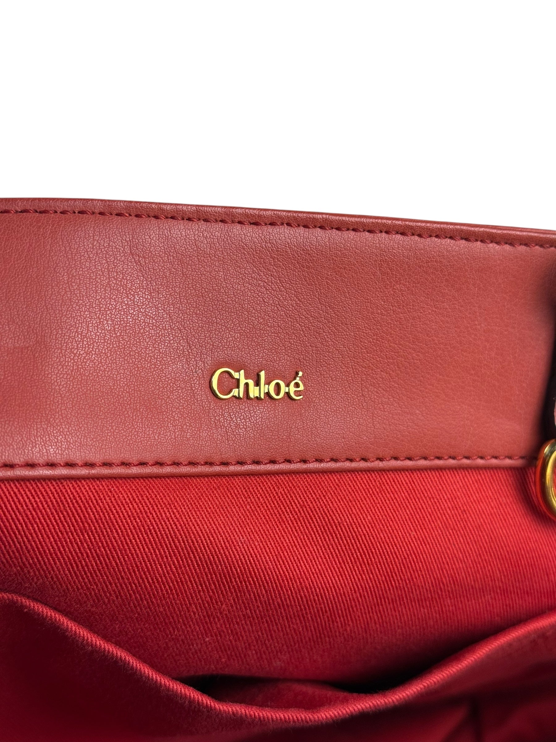 Chloé Eden Leather Cherry Shoulder Tote
