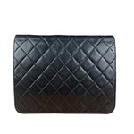Chanel Black Diamond Stitch Lambskin Square Flap 1988