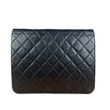 Chanel Black Diamond Stitch Lambskin Square Flap 1988