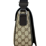 Gucci GG Canvas Print Flap Messenger Bag