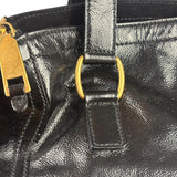 Yves Saint Laurent Black Patent Leather Downtown Tote