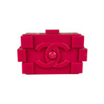 Chanel Rare Pink Plexi Brick Lego Clutch/Shoulder Bag 2014